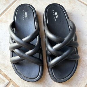 ASOS Design Y2K 90s Strappy Sandals Size 9